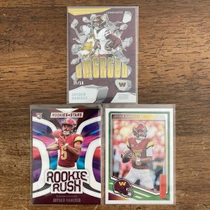 jayden daniels lot of football cards, rookie rc - instant collection bundle pack
