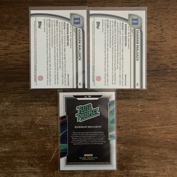 khaman maluach lot of basketball cards - instant collection bundle pack