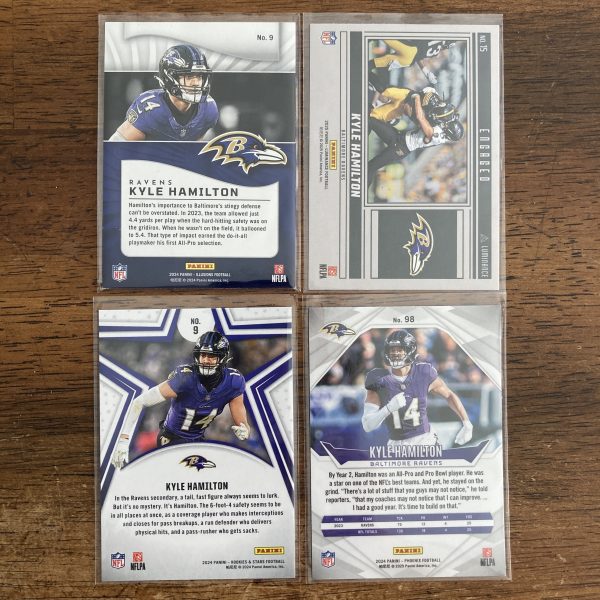 kyle hamilton lot of football cards - instant collection bundle pack