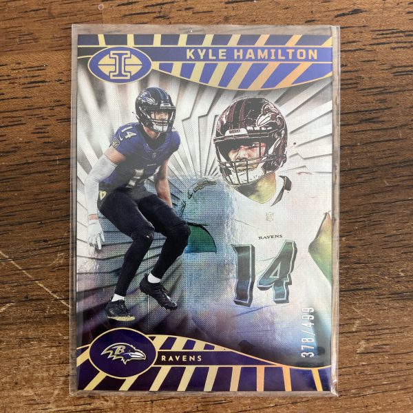 Kyle Hamilton Lot w/SP Holofoil (#'ed 378/499), Pack of 4 Football Cards (inv1) - Image 4