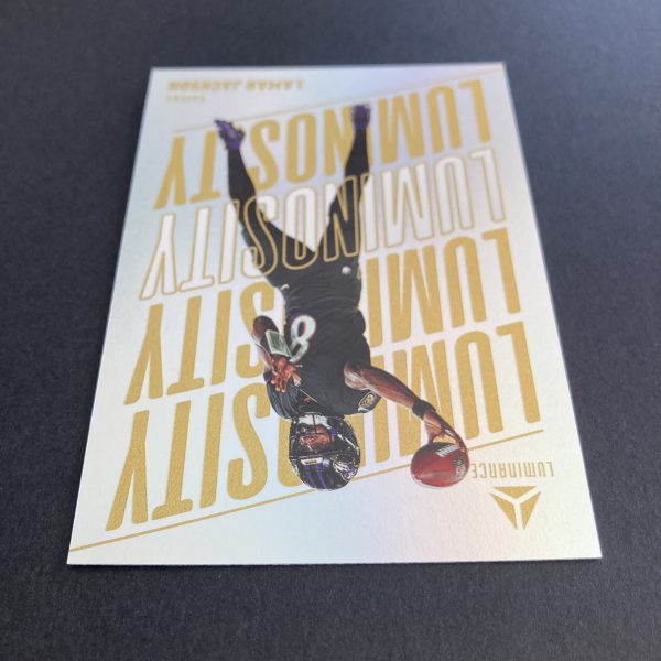lamar jackson 2025 panini luminance ssp luminosity case hit insert card