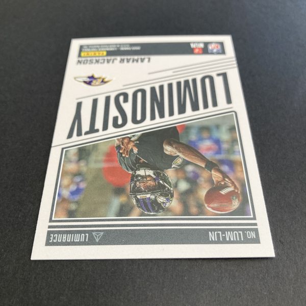 lamar jackson 2025 panini luminance ssp luminosity case hit insert card