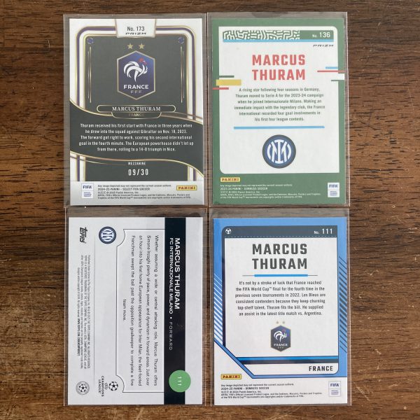 marcus thuram lot of soccer cards - instant collection bundle pack