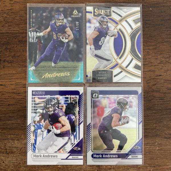 mark andrews lot of football cards - instant collection bundle pack