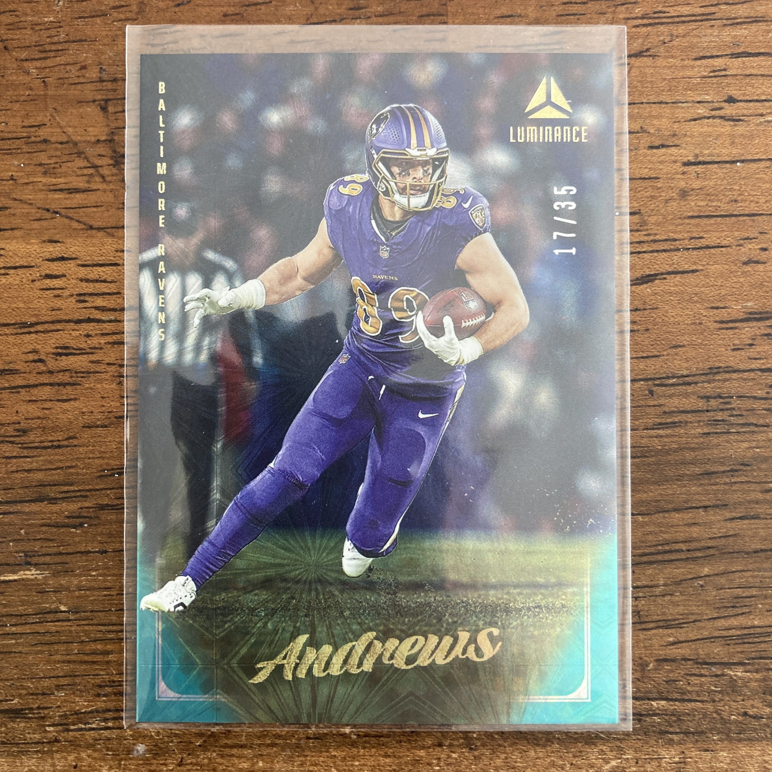 Mark Andrews Lot w/SSP Teal Fireworks (#'ed 17/35), Pack of 4 Football Cards (inv1) - Image 4
