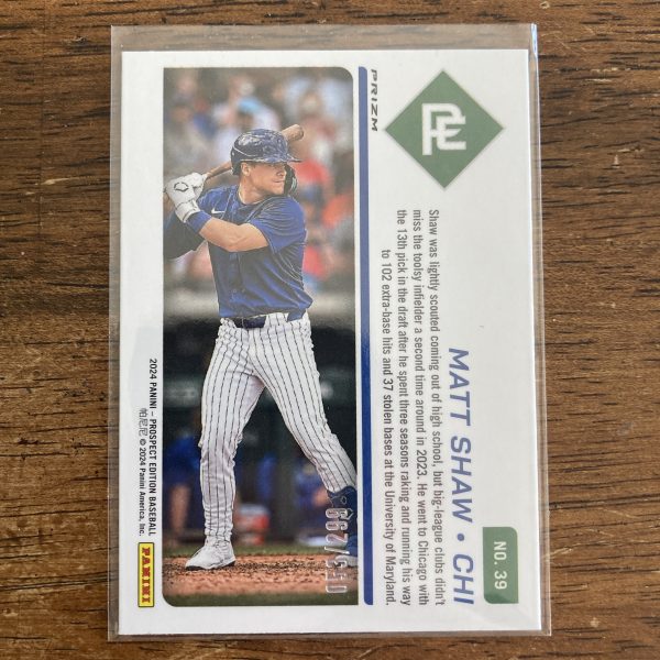 Matt Shaw Lot w/SP Blue Ice Prizm (#'ed 053/299), Pack of 3 Baseball Cards, Rookie RC (inv1) - Image 5