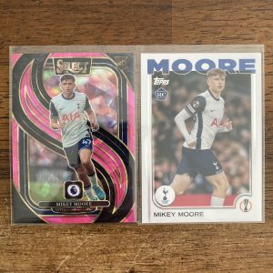mikey moore lot of soccer cards, rookie rc - instant collection bundle pack