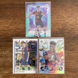 pau victor lot of soccer cards, rookie rc - instant collection bundle pack