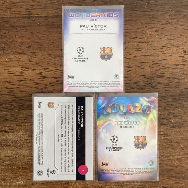 pau victor lot of soccer cards, rookie rc - instant collection bundle pack