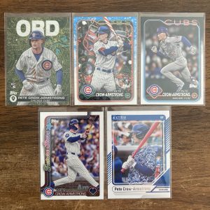 pete crow-armstrong lot of baseball cards, rookie rc - instant collection bundle pack