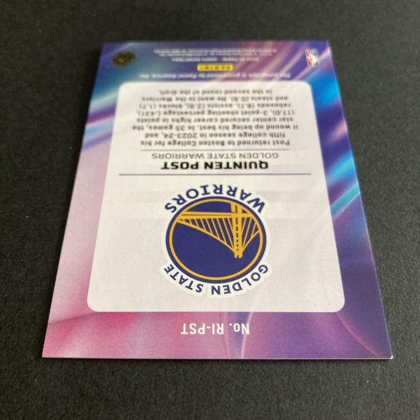 quinten post 2024-25 panini hoops sp rookie ink holofoil autographed insert rookie card