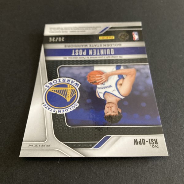 quinten post 2024-25 panini prizm rookie signatures FOTL exclusive SSP blue shimmer prizm (#'ed 20/25) parallel autographed insert rookie card