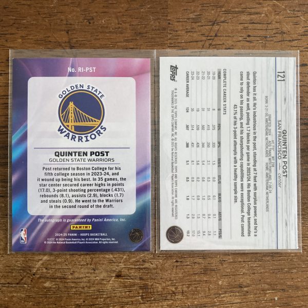 quinten post lot of basketball cards, rookie rc auto - instant collection bundle pack