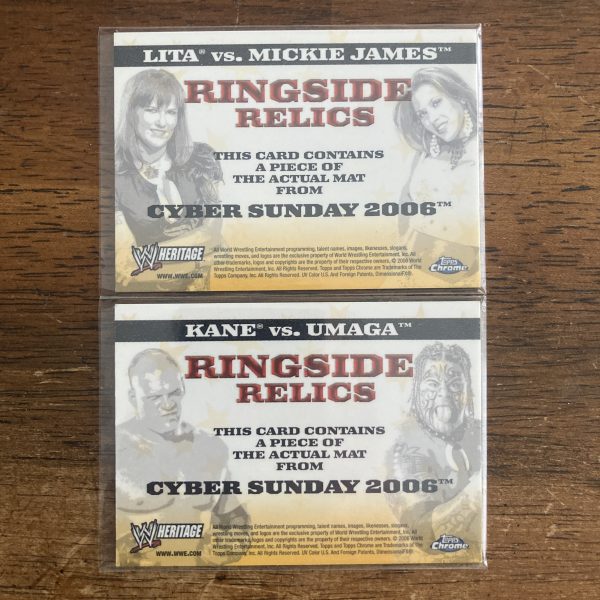 lot of topps chrome heritage ringside relics wrestling cards - instant collection bundle pack