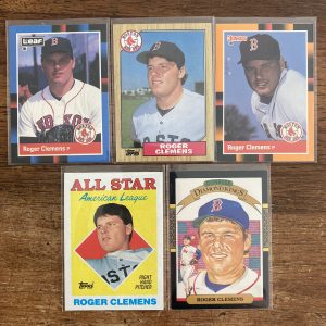 roger clemens lot of vintage baseball cards - instant collection bundle pack