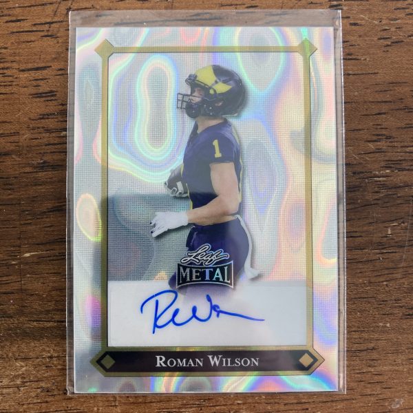 Roman Wilson Lot w/SSP Auto (#'ed 7/15) & RCs, Pack of 4 Football Cards (inv1) - Image 4