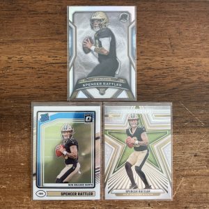 spencer rattler lot of football cards, rookie rc - instant collection bundle pack