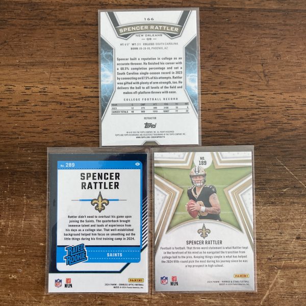spencer rattler lot of football cards, rookie rc - instant collection bundle pack