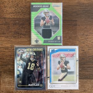 spencer rattler lot of football cards, rookie rc - instant collection bundle pack