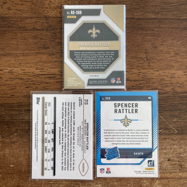 spencer rattler lot of football cards, rookie rc - instant collection bundle pack