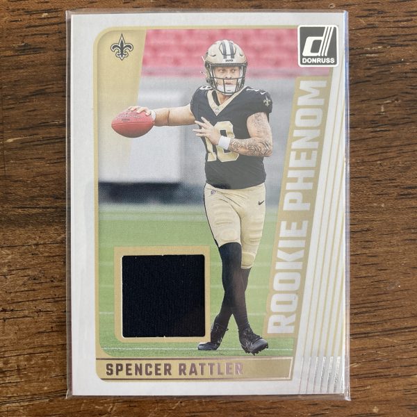 Spencer Rattler RCs Lot w/SP Relic Insert, Pack of 3 Football Rookie Cards (inv4) - Image 4