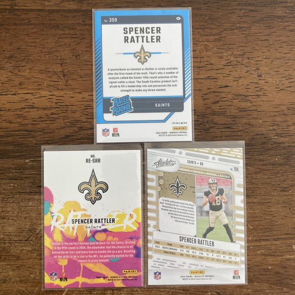spencer rattler lot of football cards, rookie rc - instant collection bundle pack