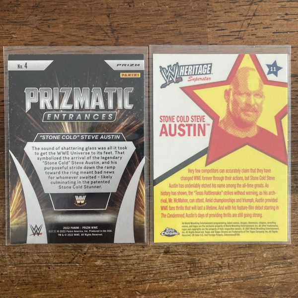 stone cold steve austin lot of wrestling cards - instant collection bundle pack