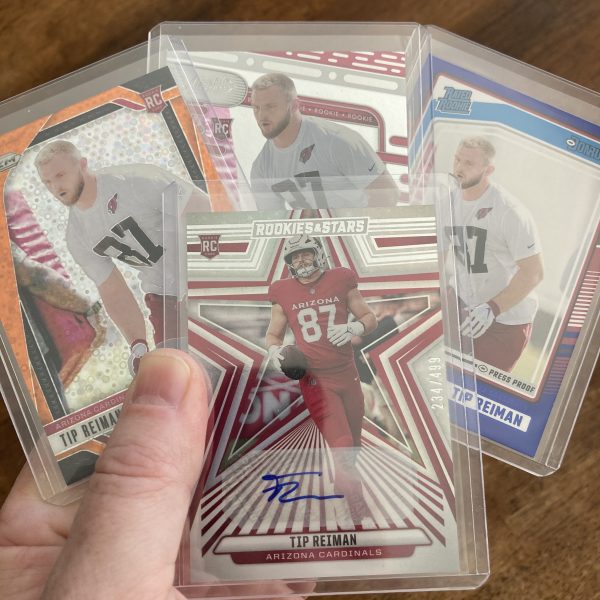 tip reiman lot of football cards, rookie rc autograph - instant collection bundle pack