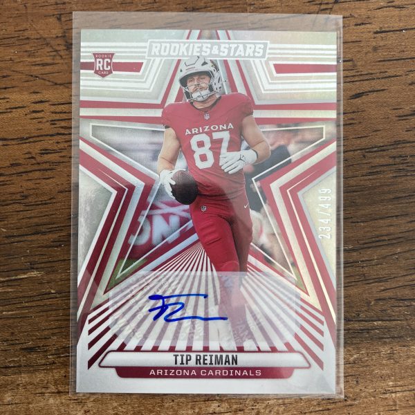 Tip Reiman RCs Lot w/SP Auto Rookie & Orange Disco Prizm, Pack of 4 Football Cards (inv1) - Image 4