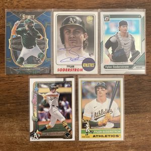 tyler soderstrom lot of baseball cards, rookie rc auto - instant collection bundle pack