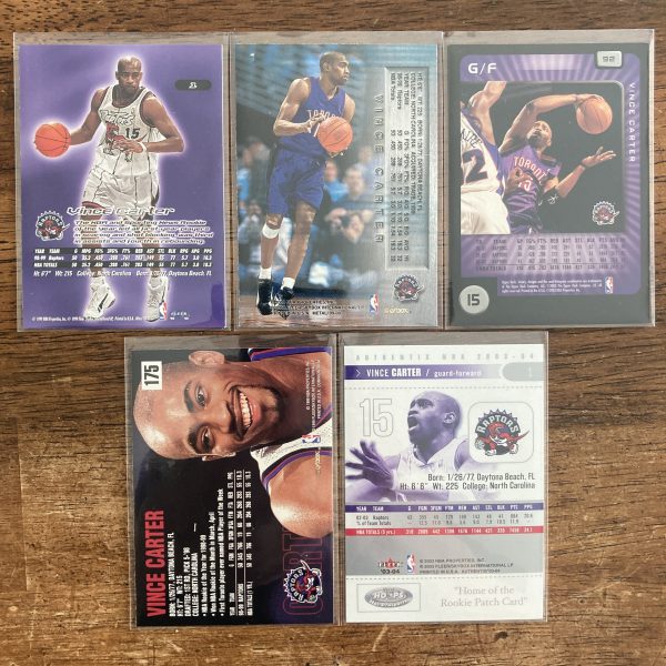 vince carter lot of vintage basketball cards - instant collection bundle pack
