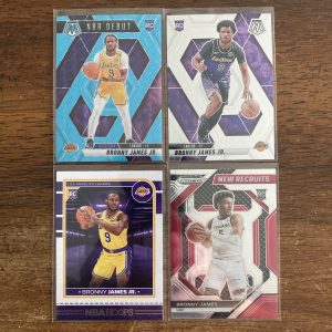 bronny james jr lot of basketball cards, rookie rc - instant collection bundle pack