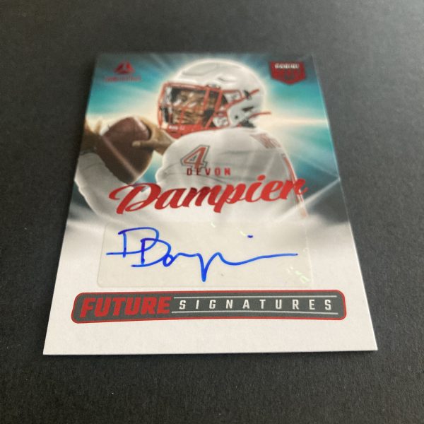Devon Dampier 2025 Panini Luminance NIL Future Signatures Red Foil parallel auto card #NIL-DDR