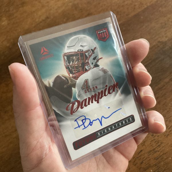 Devon Dampier 2025 Panini Luminance NIL Future Signatures Red Foil parallel auto card #NIL-DDR
