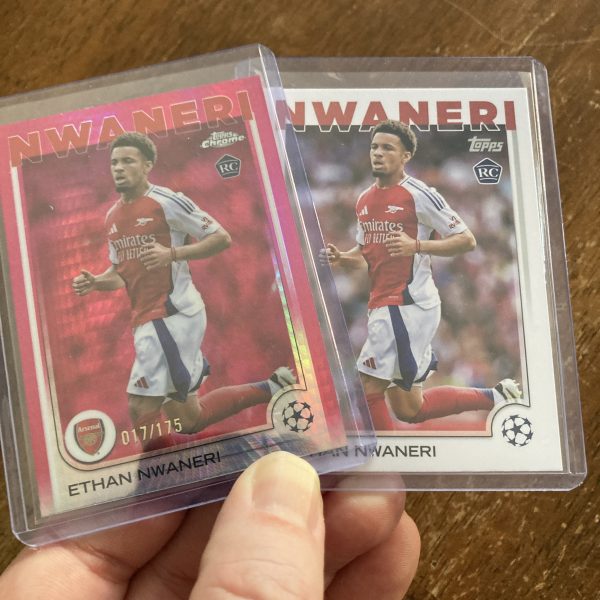 ethan nwaneri lot of soccer cards, rookie rc - instant collection bundle pack