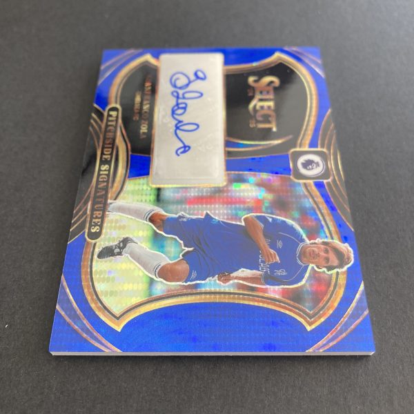 Gianfranco Zola 2024-25 Select Premier League Pitchside Signatures SP Blue Pulsar Prizm parallel auto insert card #PS-GZ