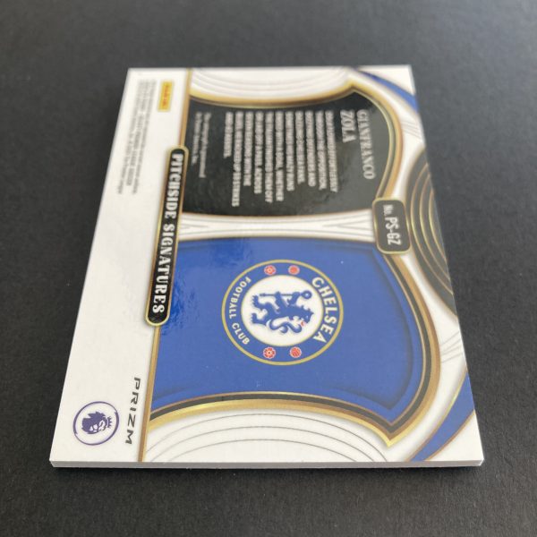 Gianfranco Zola 2024-25 Select Premier League Pitchside Signatures SP Blue Pulsar Prizm parallel auto insert card #PS-GZ