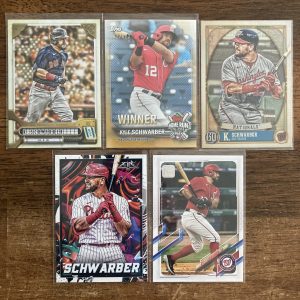 kyle schwarber lot of baseball cards - instant collection bundle pack