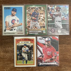 kyle schwarber lot of baseball cards - instant collection bundle pack