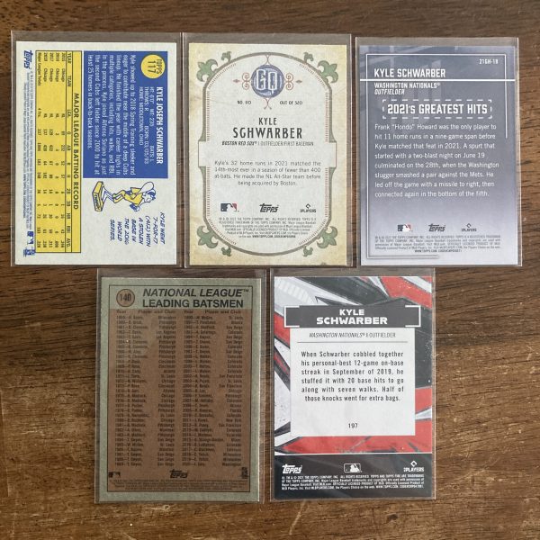kyle schwarber lot of baseball cards - instant collection bundle pack