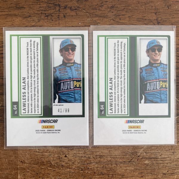 lawless alan lot of racing cards - instant collection bundle pack