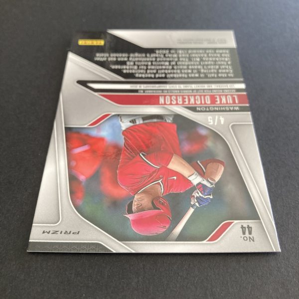 Luke Dickerson 2025 Panini Prizm #44 SSP Black Gold (#'ed 4/5), Washington Prospect