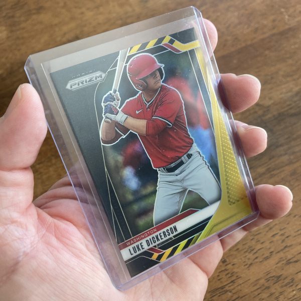 Luke Dickerson 2025 Panini Prizm #44 SSP Black Gold (#'ed 4/5), Washington Prospect