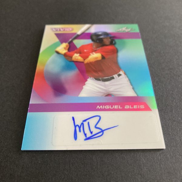 miguel bleis 2024 leaf vivid autograph card #BA-MB2, serial numbered 1/1