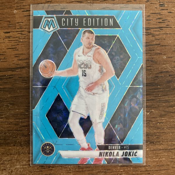 Nikola Jokic Lot w/SSP (#'ed /75) Blue Fluorescent Prizm, Pack of 9 Basketball Cards (inv2) - Image 4