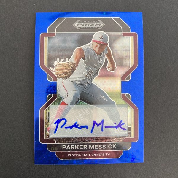 Parker Messick 2022 Prizm Draft Picks Autographs Blue Donut Circles (#'ed 16/25) Auto #PDP54