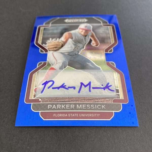Parker Messick 2022 Prizm Draft Picks Autographs Blue Donut Circles (#'ed 16/25) Auto #PDP54