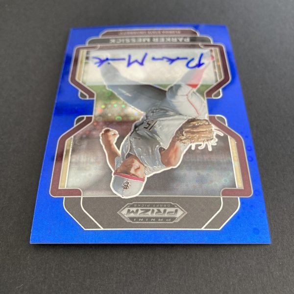 Parker Messick 2022 Prizm Draft Picks Autographs Blue Donut Circles (#'ed 16/25) Auto #PDP54