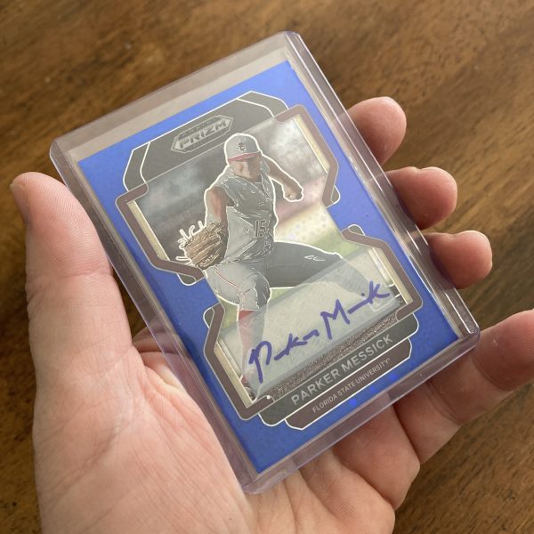 Parker Messick 2022 Prizm Draft Picks Autographs Blue Donut Circles (#'ed 16/25) Auto #PDP54