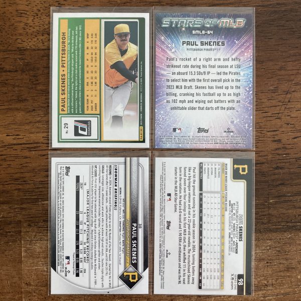 paul skenes lot of baseball cards, rookie rc - instant collection bundle pack